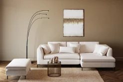 Best KARE Design Podnóżek Gianni 130x62 cm kremowy - KARE