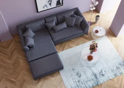 Best KARE Design Podnóżek Gianni 130x62 cm szary - KARE