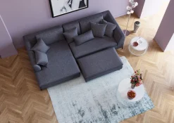 Best KARE Design Podnóżek Gianni 130x62 cm szary - KARE