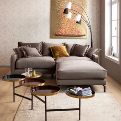 Fashion KARE Design Podnóżek Lullaby 100x100 cm taupe - KARE