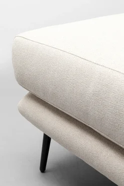 Clearance KARE Design Podnóżek w kolorze kremowym nogi stalowe 80x68 cm - KARE