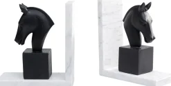 Sale KARE Design Podpórki na książki Horse 36x21 cm czarno-białe - KARE