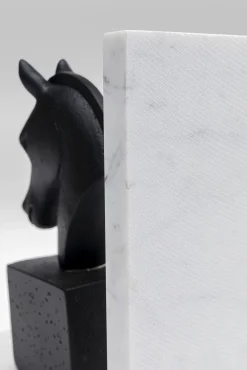 Sale KARE Design Podpórki na książki Horse 36x21 cm czarno-białe - KARE