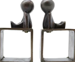 Hot KARE Design Podpórki na książki Little Males 2 el. 21x19 cm aluminium brązowe - KARE