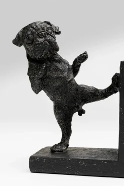 Hot KARE Design Podpórki na książki 2-set w kolorze czarnym motyw zwierzęcy pieski 32x21 cm - KARE