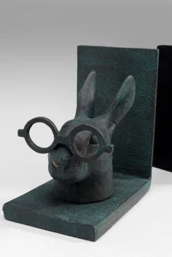 Clearance KARE Design Podpórki na książki Smart Rabbit 2 el. 32x18 cm aluminium - KARE