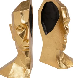 New KARE Design Podpórki na książki twarz złota 2-set 16x24 cm - KARE