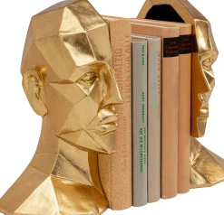 New KARE Design Podpórki na książki twarz złota 2-set 16x24 cm - KARE