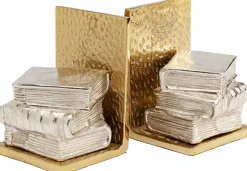 Clearance KARE Design Podpórki na książki z aluminium srebrno-złote 15x23 cm - KARE