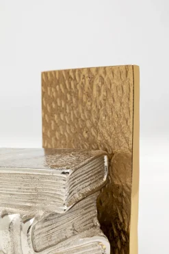 Clearance KARE Design Podpórki na książki z aluminium srebrno-złote 15x23 cm - KARE