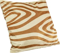 Fashion KARE Design Poduszka dekoracyjna Abstract Shapes 45x45 cm biało-brązowa - KARE
