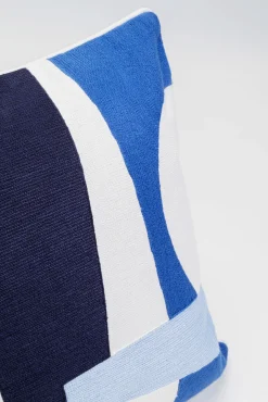 New KARE Design Poduszka dekoracyjna biało-niebieska wzorzysta 60x40 cm - KARE