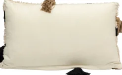 Discount KARE Design Poduszka dekoracyjna boho z frędzami 60x35 cm oko biało-beżowa - KARE