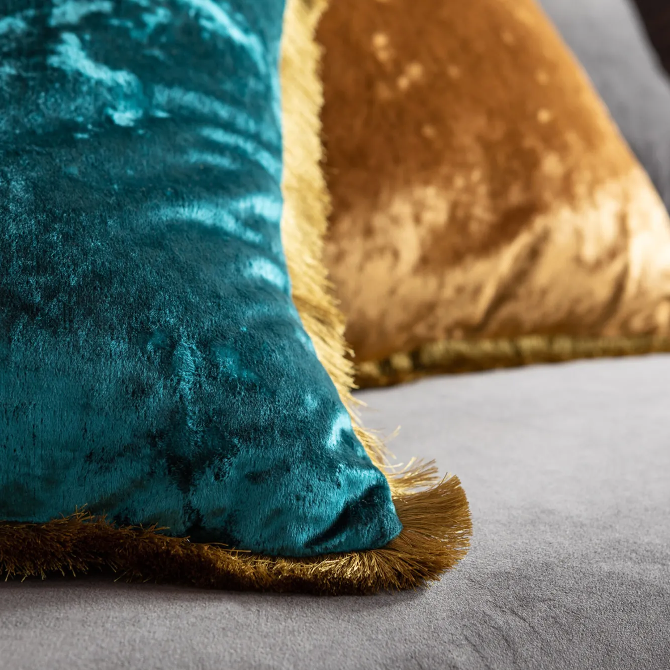 Outlet KARE Design Poduszka dekoracyjna Cannes 45x45 cm niebieska - KARE