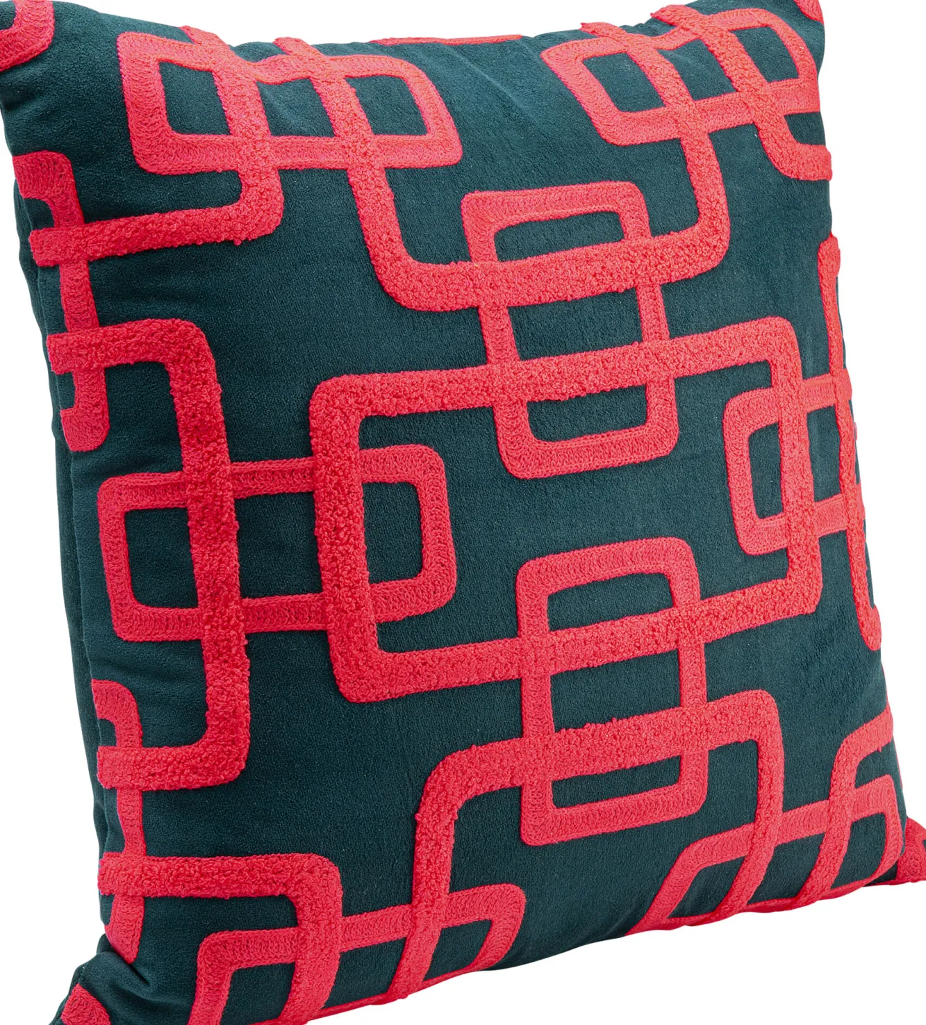 Online KARE Design Poduszka dekoracyjna Chain różowa 45x45cm - KARE