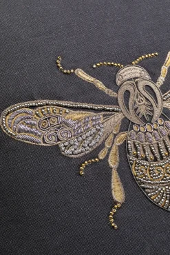 Online KARE Design Poduszka dekoracyjna czarna motyw pszczoły 40x40 cm - KARE