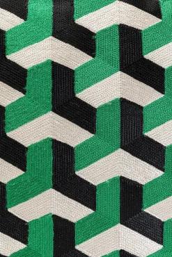 Fashion KARE Design Poduszka dekoracyjna geometryczna 3-kolorowa 60x40 cm - KARE