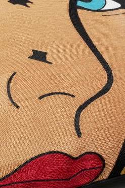 Fashion KARE Design Poduszka dekoracyjna kolorowa dziewczyna z komiksu 50x50 cm - KARE