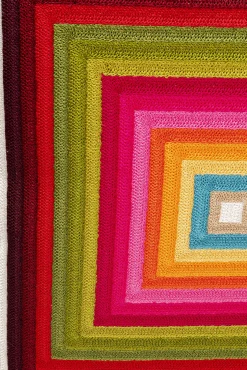 Discount KARE Design Poduszka dekoracyjna kolorowe kwadraty 50x50 cm - KARE