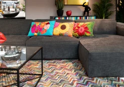 Clearance KARE Design Poduszka dekoracyjna kolorowa kwiaty 60x40 cm słoneczniki - KARE