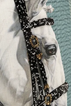 Sale KARE Design Poduszka dekoracyjna kolorowa motyw zwierzęcy koń 45x45 cm - KARE