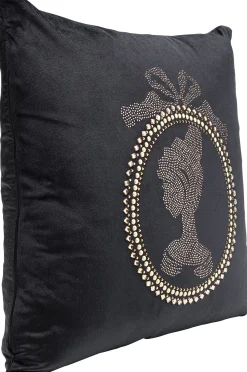 Outlet KARE Design Poduszka dekoracyjna Medallion 45x45 cm czarno-złota - KARE