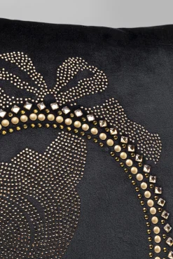 Outlet KARE Design Poduszka dekoracyjna Medallion 45x45 cm czarno-złota - KARE