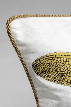 Clearance KARE Design Poduszka dekoracyjna nowoczesna z motywem ważki biała 40x40 cm - KARE