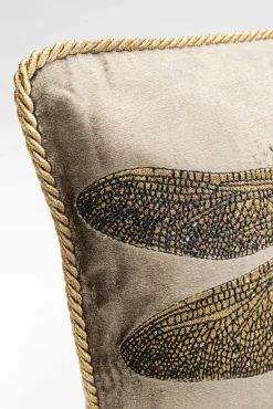 Online KARE Design Poduszka dekoracyjna nowoczesna z motywem ważki brązowa 50x30 cm - KARE