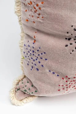 Discount KARE Design Poduszka dekoracyjna różowa z kolorowymi wzorami 45x45 cm - KARE