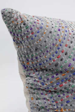 Discount KARE Design Poduszka dekoracyjna szara z kolorowymi wzorami 60x35 cm - KARE