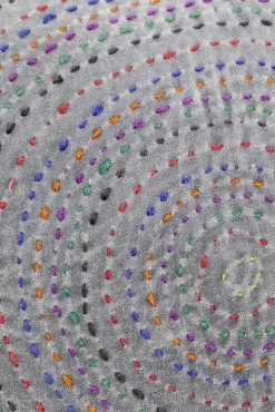 Discount KARE Design Poduszka dekoracyjna szara z kolorowymi wzorami 60x35 cm - KARE