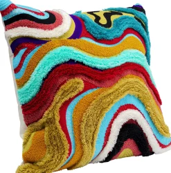 Sale KARE Design Poduszka dekoracyjna Waves Multi 45x45 cm kolorowa - KARE