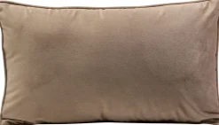 Hot KARE Design Poduszka dekoracyjna ze wzorami i lamówką biało-brązowa 50x30 cm - KARE