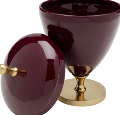 Sale KARE Design Pojemnik dekoracyjny fioletowy aluminium i stal Ø15x24 cm - KARE