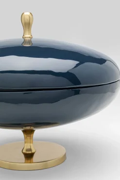 Outlet KARE Design Pojemnik dekoracyjny niebieski aluminium i stal Ø30x24 cm - KARE