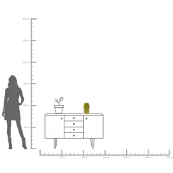 Hot KARE Design Pojemnik dekoracyjny porcelanowy zielony z kwiatami Ø15x27 cm - KARE