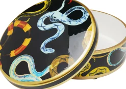 Sale KARE Design Pudełko na biżuterię z porcelany motyw węży Ø19x9 cm - KARE