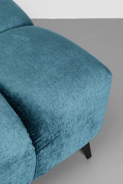 Outlet KARE Design Pufa - podnóżek ciemnozielony welurowy nogi czarne 105x70 cm - KARE