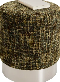 Best KARE Design Pufa Cherry Dining Silber zielona Ø39cm - KARE