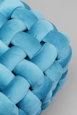 Hot KARE Design Pufa kwadratowa aksamitna niebieska 47x47 cm - KARE