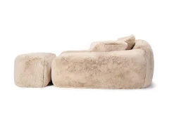 Fashion KARE Design Pufa Lovebed Mika kremowa 131cm - KARE