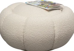 Hot KARE Design Pufa Peppo Bloom biała Ø72cm - KARE