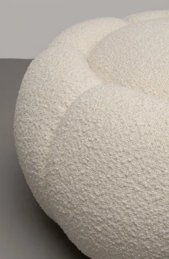 Hot KARE Design Pufa Peppo Bloom biała Ø72cm - KARE