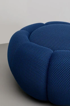 Discount KARE Design Pufa Peppo Bloom Blue Ø76cm - KARE