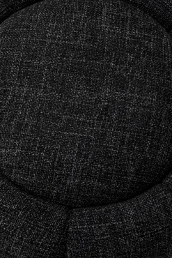 Hot KARE Design Pufa Peppo Bloom melange czarna Ø72cm - KARE