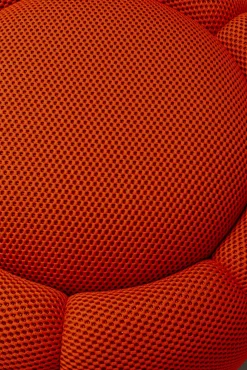 Clearance KARE Design Pufa Peppo Bloom pomarańczowa Ø72cm - KARE