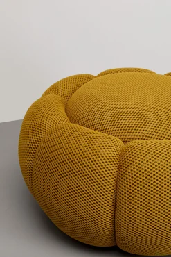 New KARE Design Pufa Peppo Bloom żółta Ø76cm - KARE