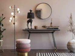 Best KARE Design Pufa Sandwich Triple Ø40x45 cm odcienie różu - KARE