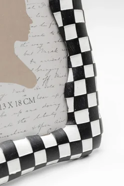 Discount KARE Design Ramka na zdjęcia Checker czarna 13x18cm - KARE